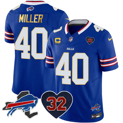 Men's Bills O.J. Simpson Patch Gold Trim Vapor Limited Jersey - All Stitched