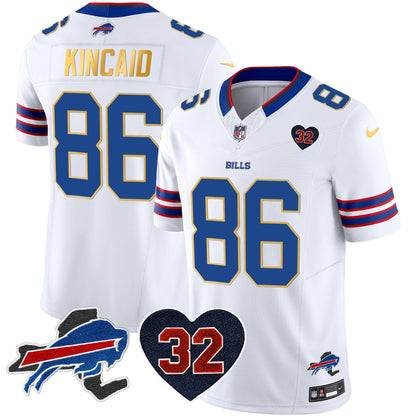 Men's Bills O.J. Simpson Patch Gold Trim Vapor Limited Jersey - All Stitched