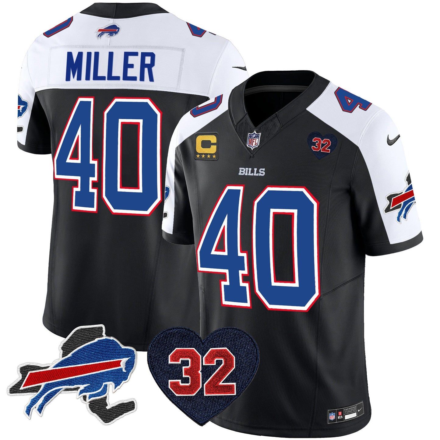 Men's Bills O.J. Simpson Patch Vapor Limited Jersey - All Stitched