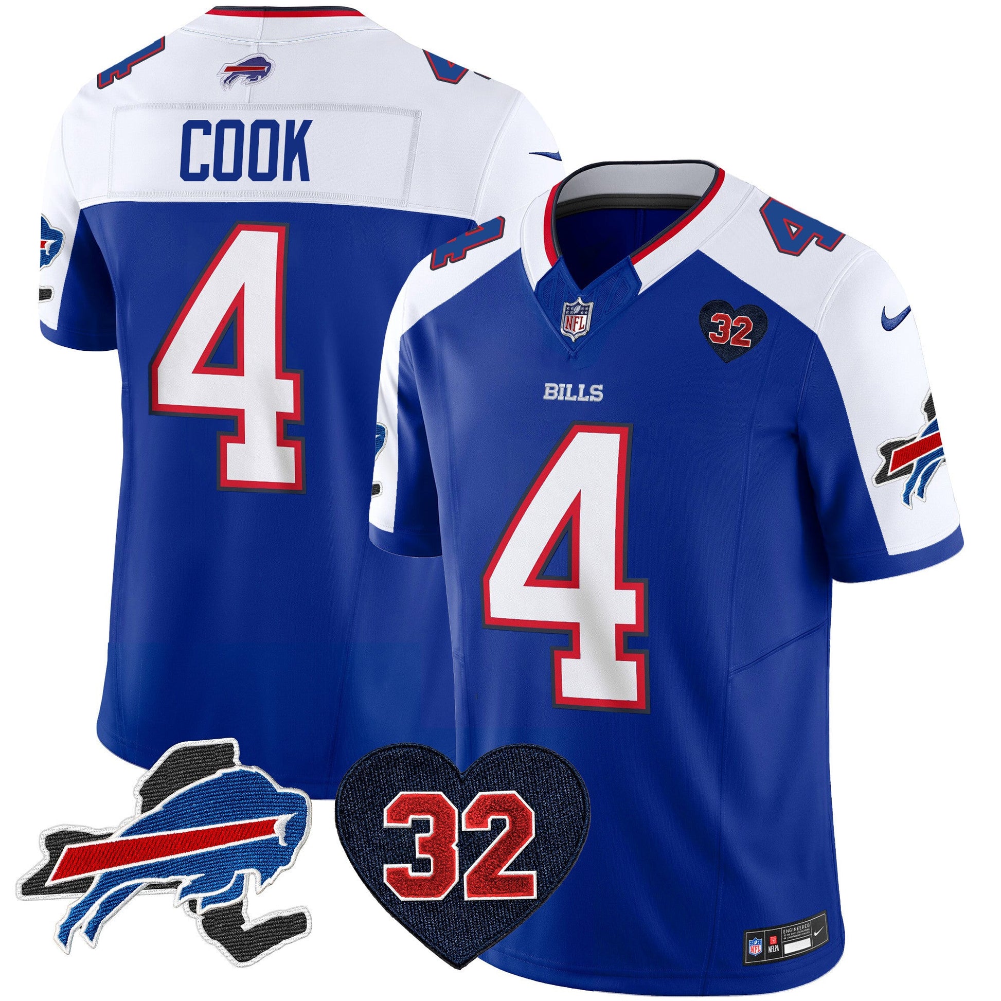 Men's Bills O.J. Simpson Patch Vapor Limited Jersey - All Stitched