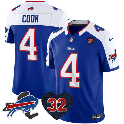Men's Bills O.J. Simpson Patch Vapor Limited Jersey - All Stitched