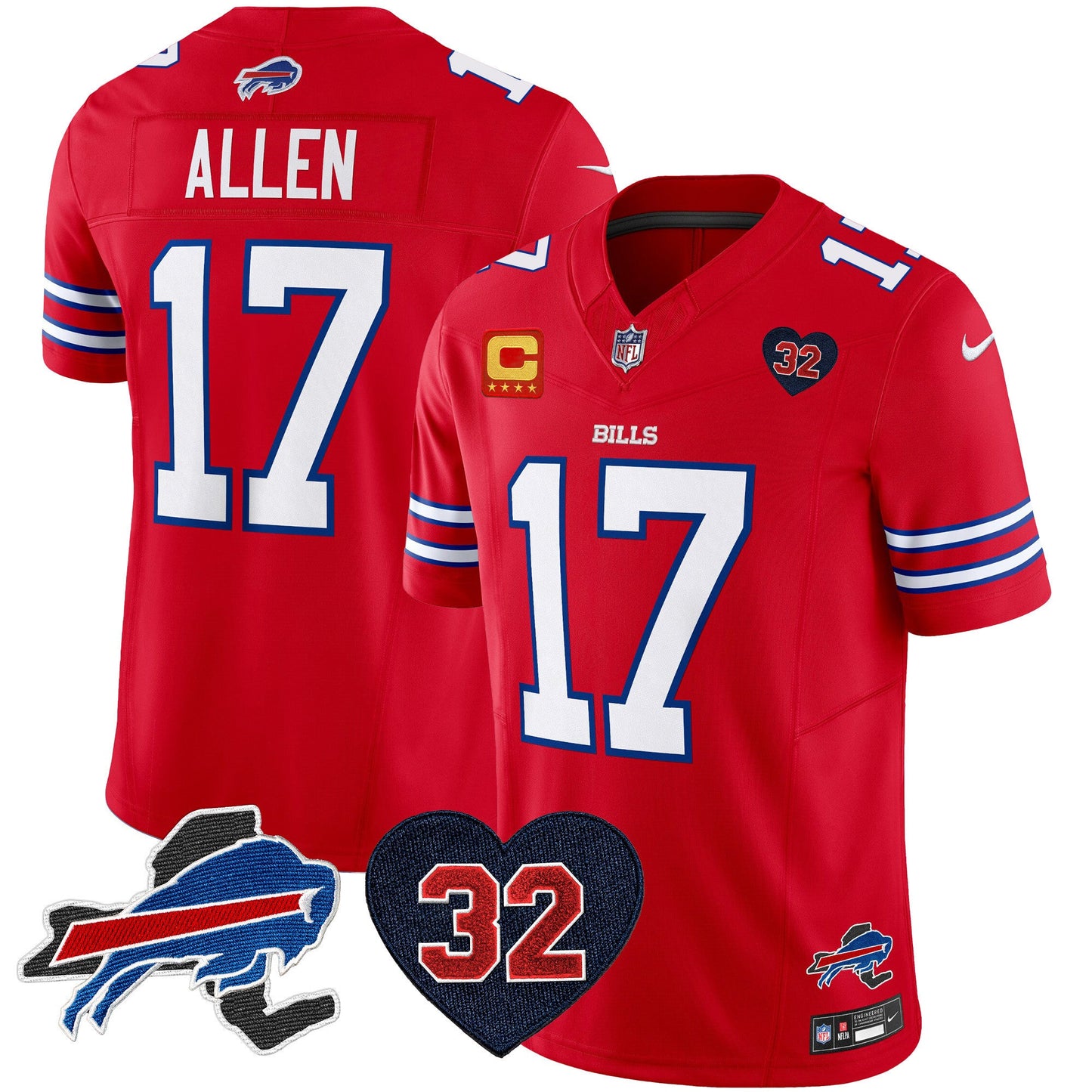 Men's Bills O.J. Simpson Patch Vapor Limited Jersey - All Stitched