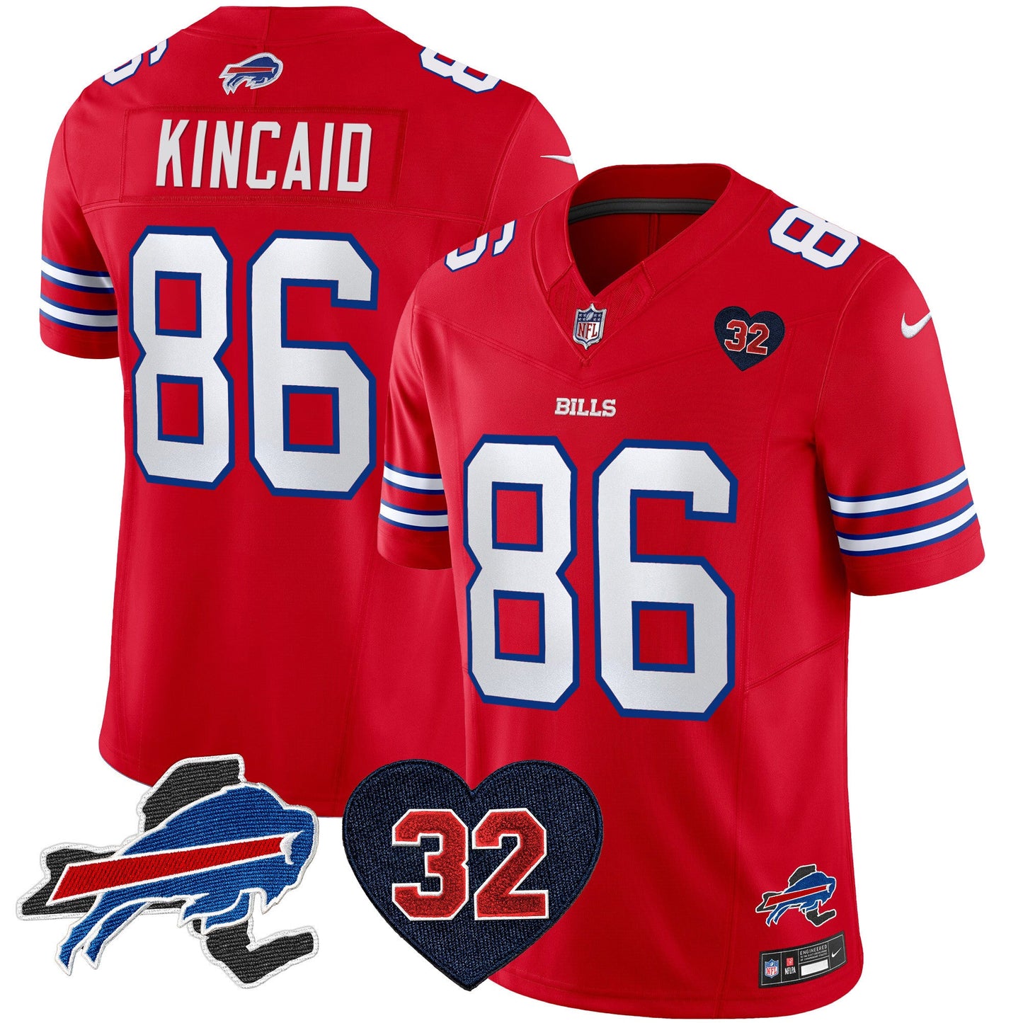 Men's Bills O.J. Simpson Patch Vapor Limited Jersey - All Stitched