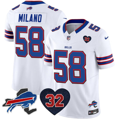 Men's Bills O.J. Simpson Patch Vapor Limited Jersey - All Stitched