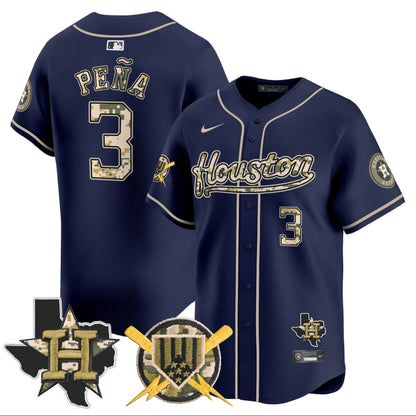 Houston Astros Armed Forces Day Vapor Premier Limited Jersey - All Stitched V2