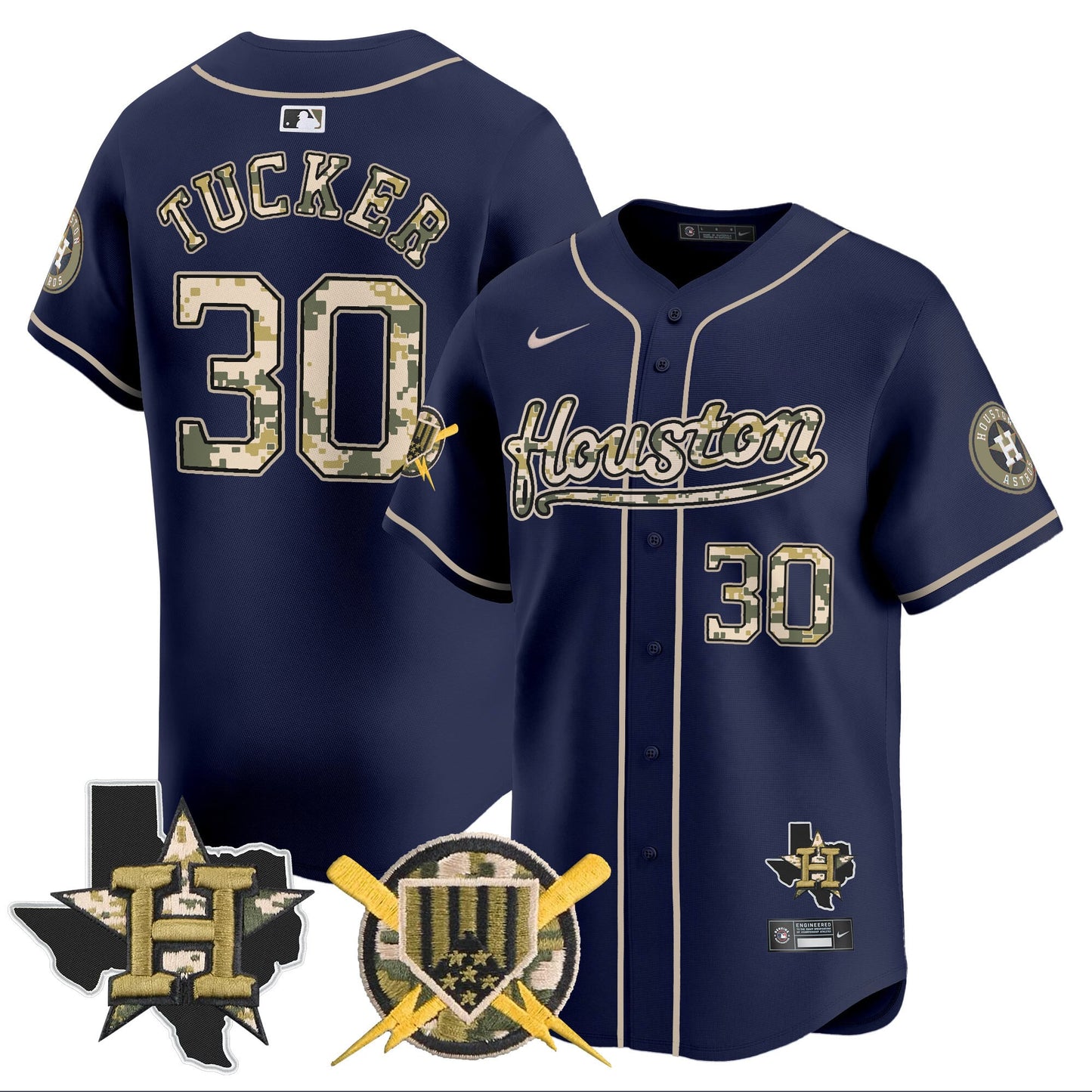 Houston Astros Armed Forces Day Vapor Premier Limited Jersey - All Stitched V2