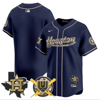 Houston Astros Armed Forces Day Vapor Premier Limited Jersey - All Stitched V2