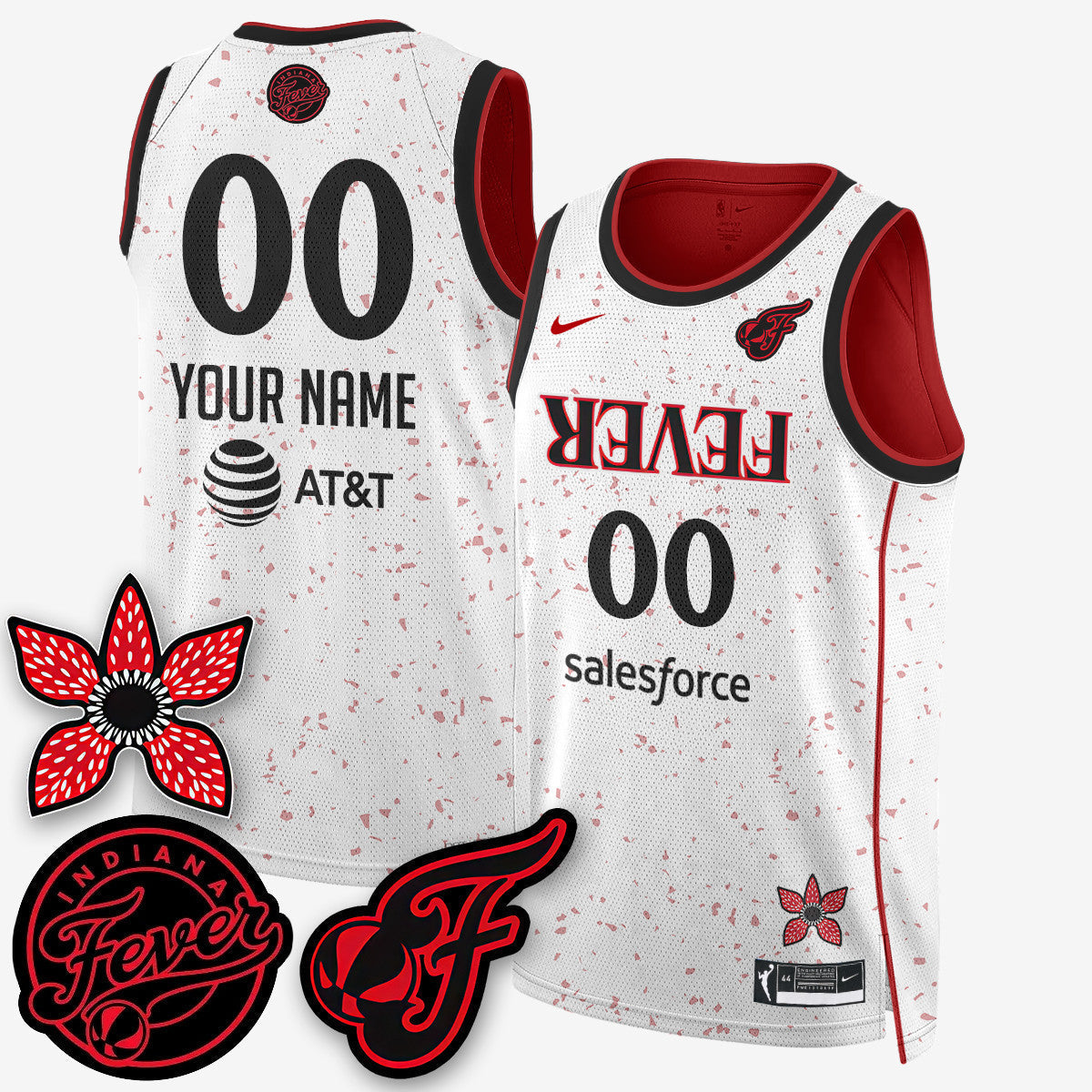 Custom Indiana Fever 'Stranger Things' Jersey - Stitched