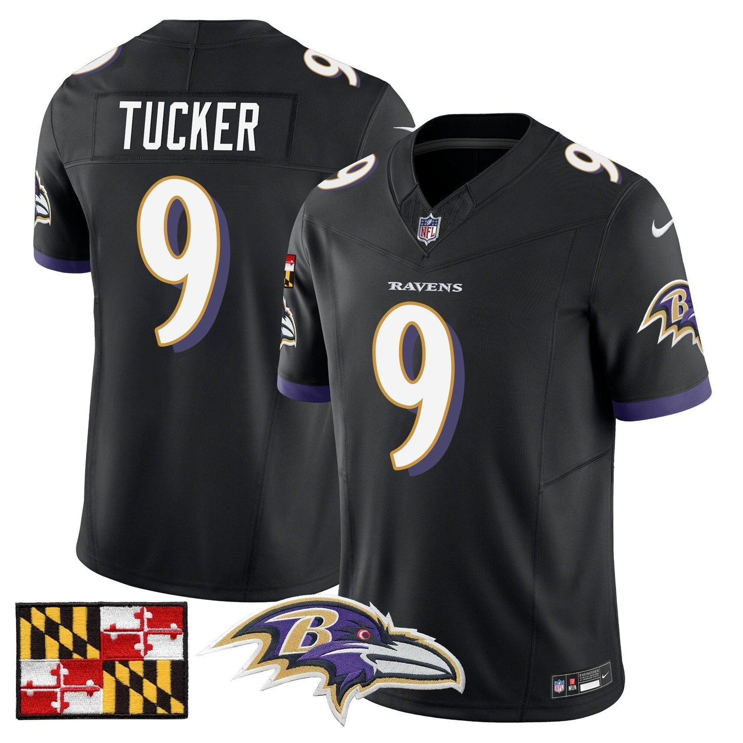 BAL 2024 Maryland Flag Vapor Limited Jersey - All Stitched
