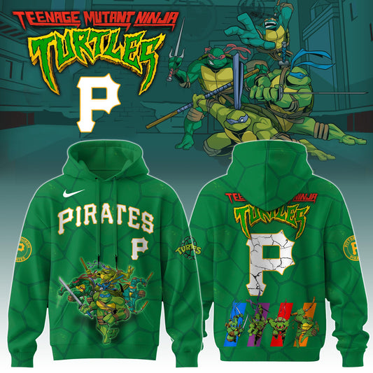 .        Pittsburgh Pirates MLB x Ninja Turtles Special Edition Hoodie 2025