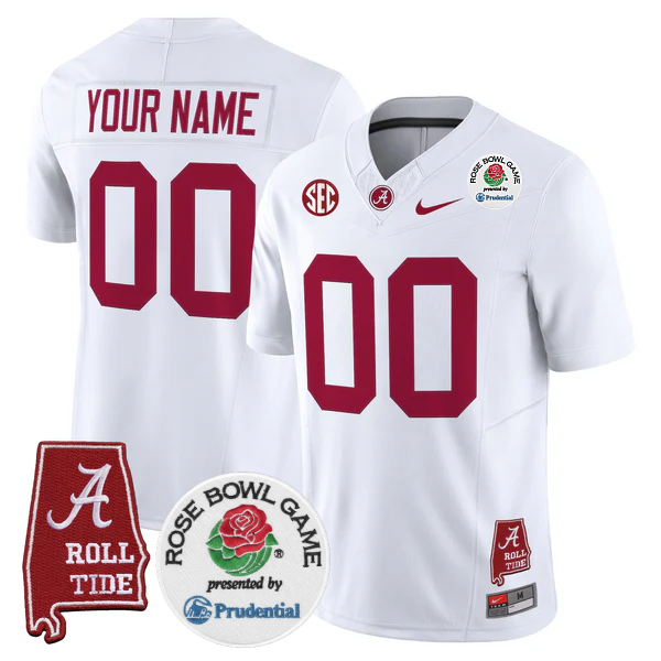 BAMA 2025 Rose Bowl Vapor Limited Custom Jersey - All Stitched