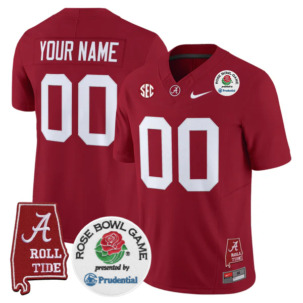 BAMA 2025 Rose Bowl Vapor Limited Custom Jersey - All Stitched