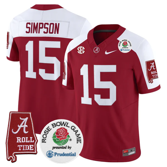 BAMA 2025 Rose Bowl Vapor Limited Jersey - All Stitched
