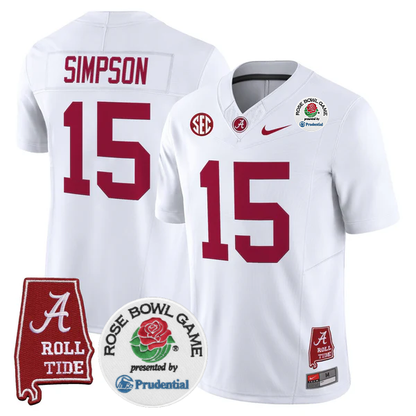 BAMA 2025 Rose Bowl Vapor Limited Jersey - All Stitched