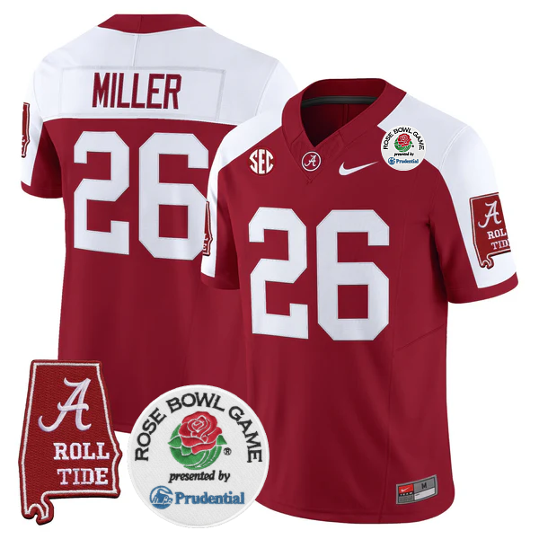 BAMA 2025 Rose Bowl Vapor Limited Jersey - All Stitched