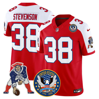 NE Throwback America 250th Patch Vapor Limited Jersey - All Stitched