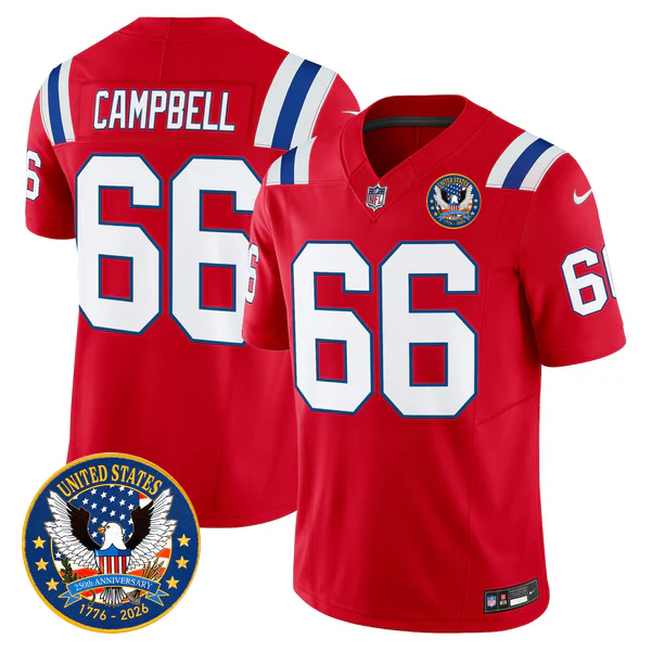 NE Throwback America 250th Patch Vapor Limited Jersey - All Stitched