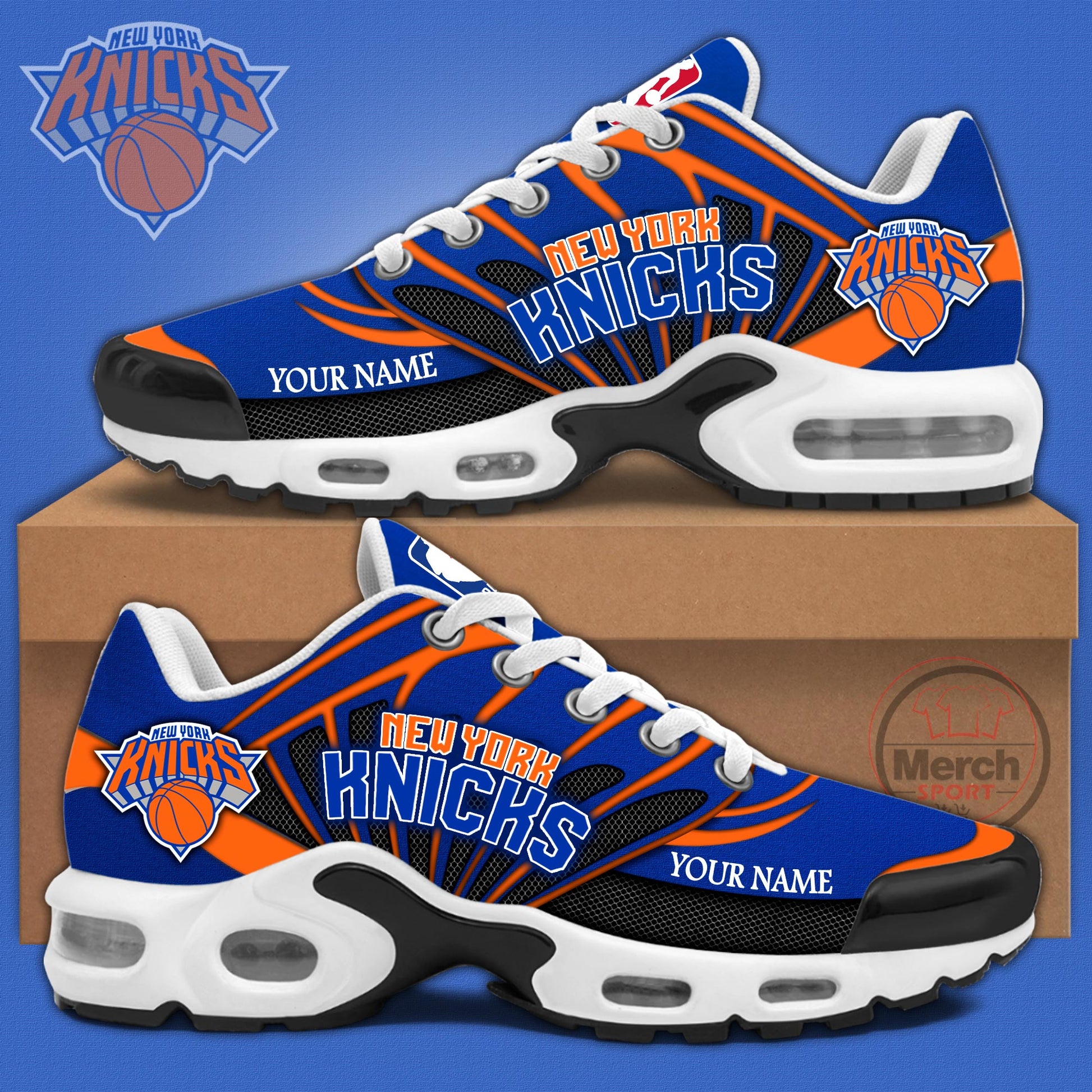 New York Knicks Personalized Air Max Plus Sneakers 02