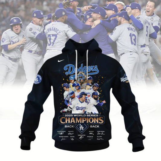 Dodgers World Series Champions Pullover Hoodie - Printed-NQD