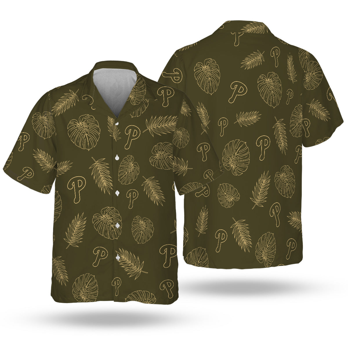 PHI Special Armed Forces Hawaiian Design Button Shirt V3