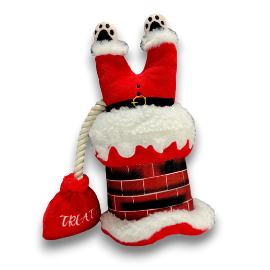 Santa Paws Christmas Plush Dog Toy-NQD