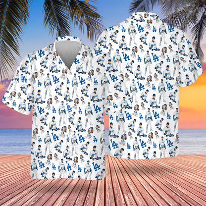 LAD #17 Hawaiian Design Button Shirt